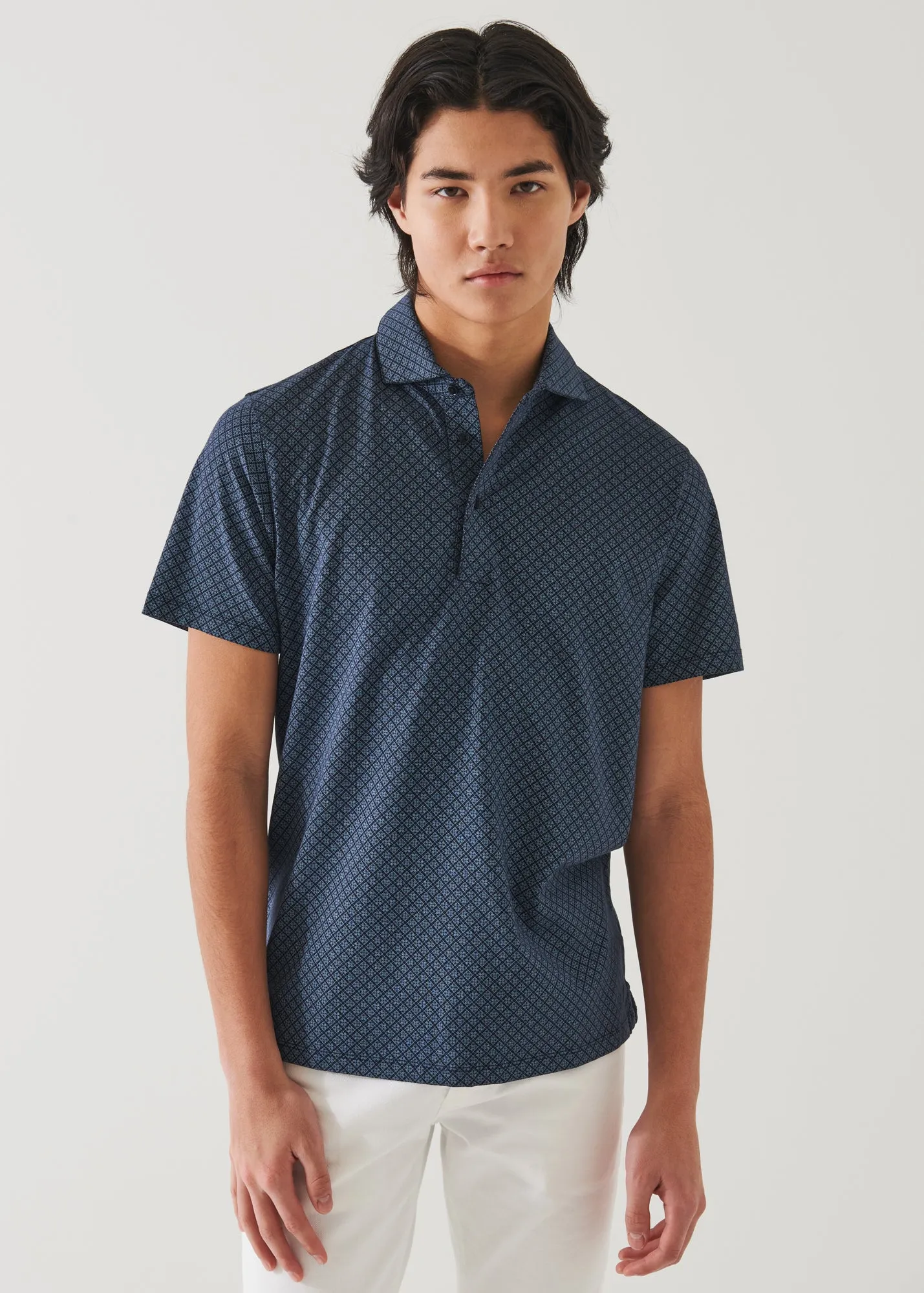 PIMA COTTON STRETCH PRINTED POLO