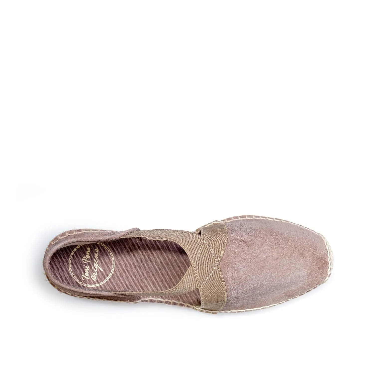 Plain Suede Leather Wedge Espadrille for Women - Enar-A