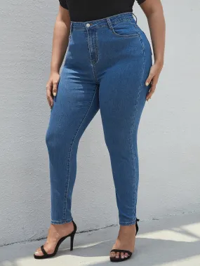 Plus High Waist Skinny Jeans