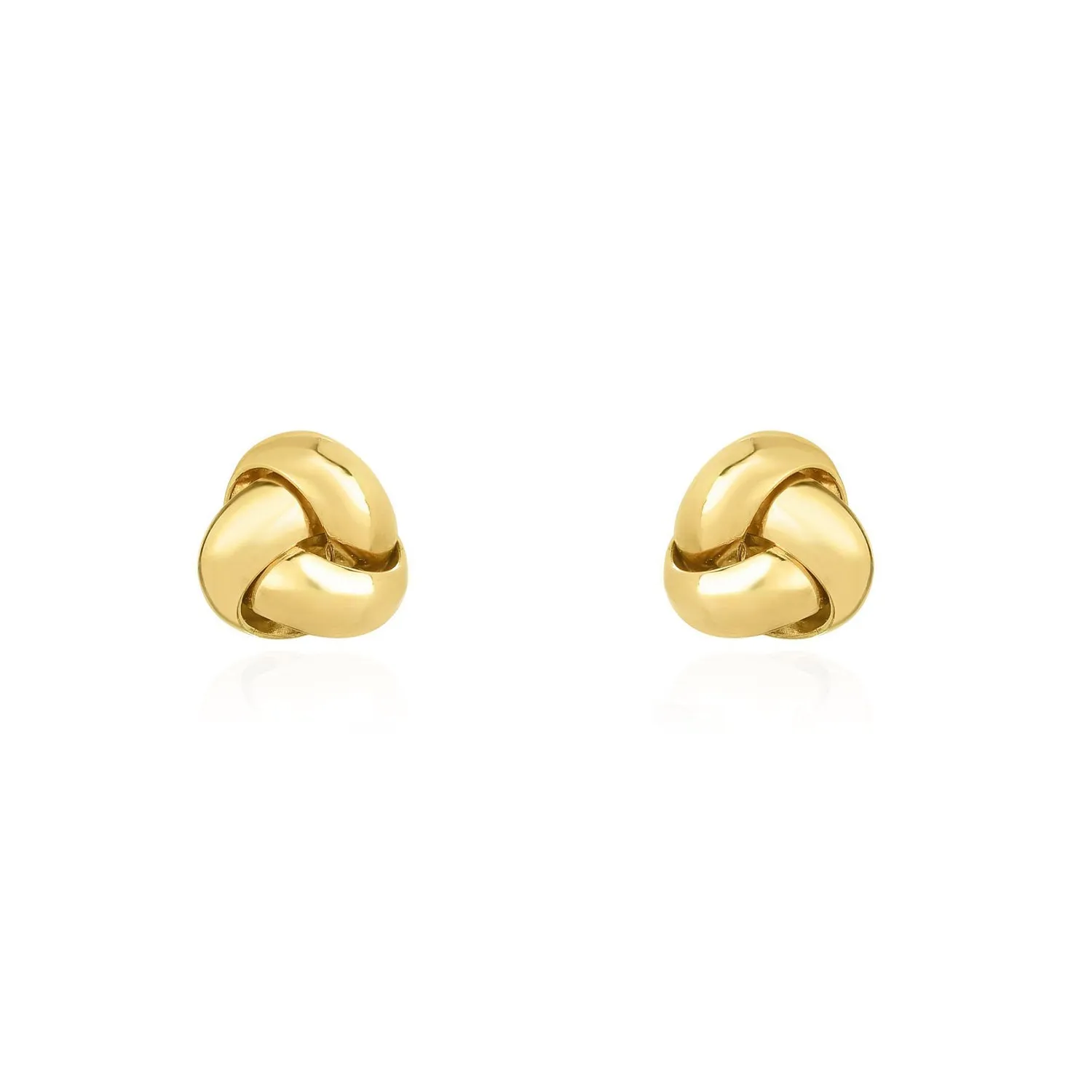 Polished Gold Knot Stud Earring