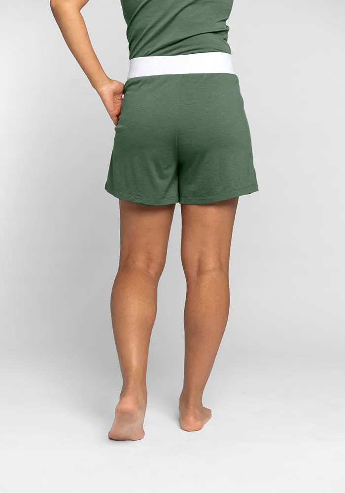 Poppy Lounge Shorts - Duck Green