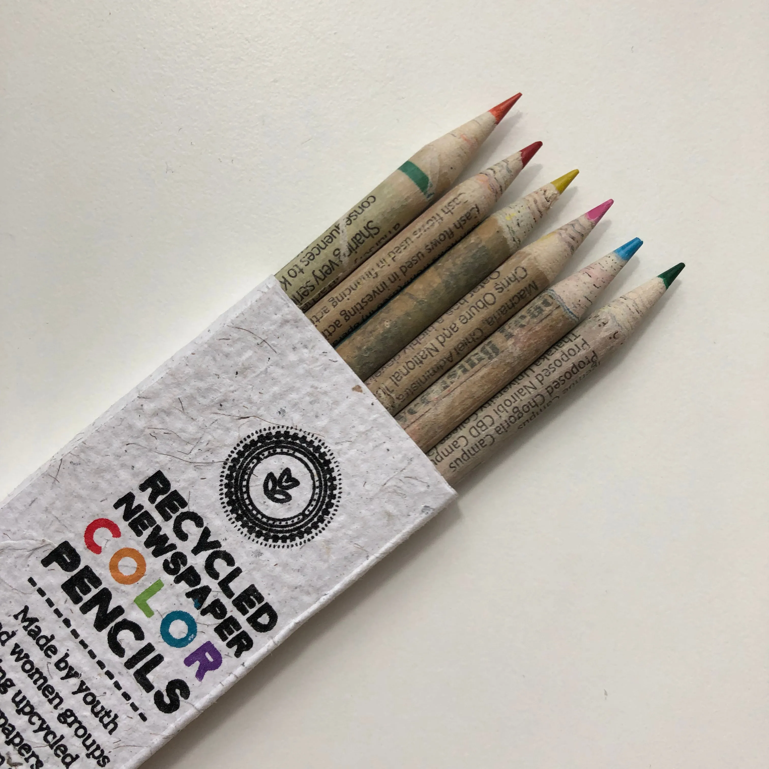 Recycled Newspaper Pencils