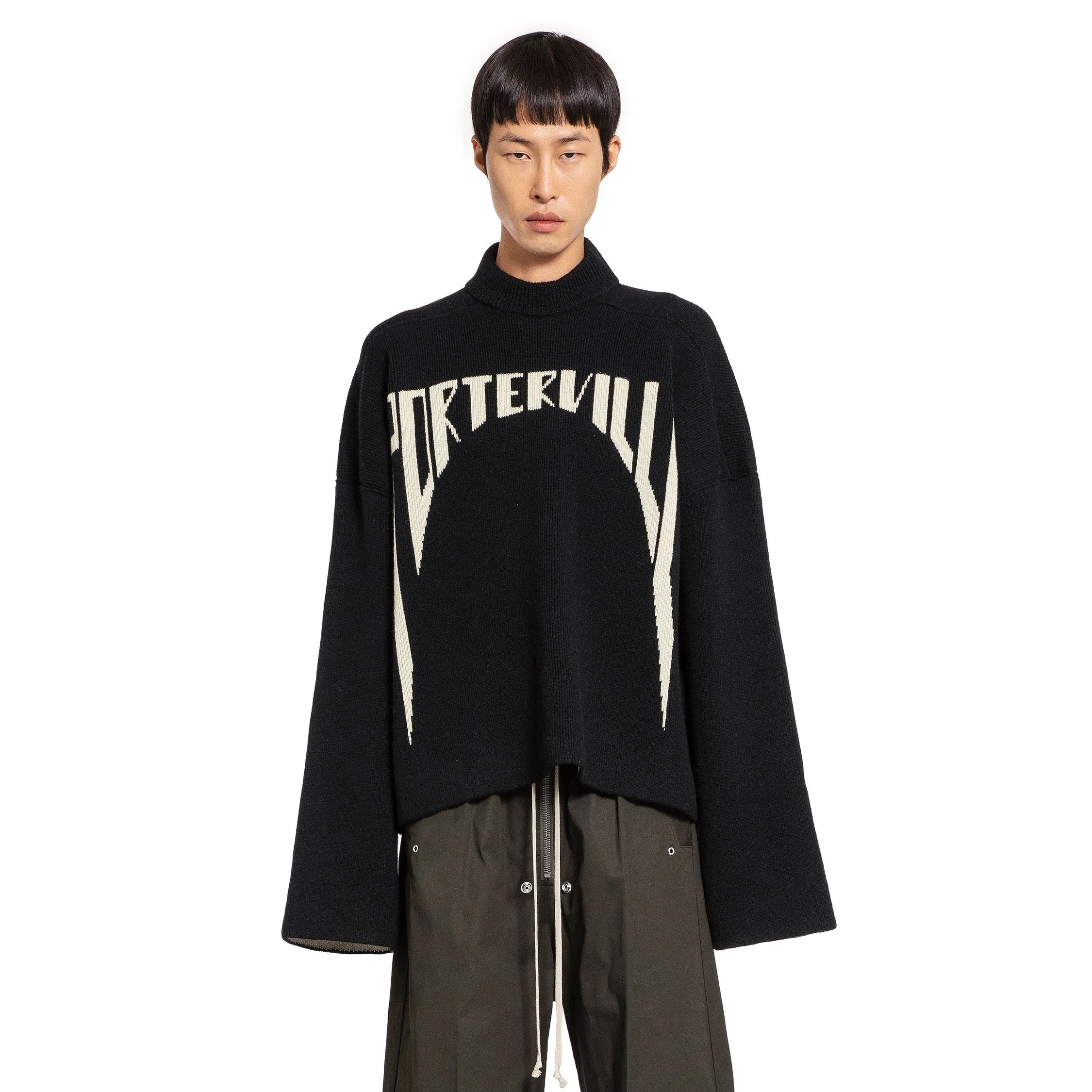 RICK OWENS MAN BLACK KNITWEAR