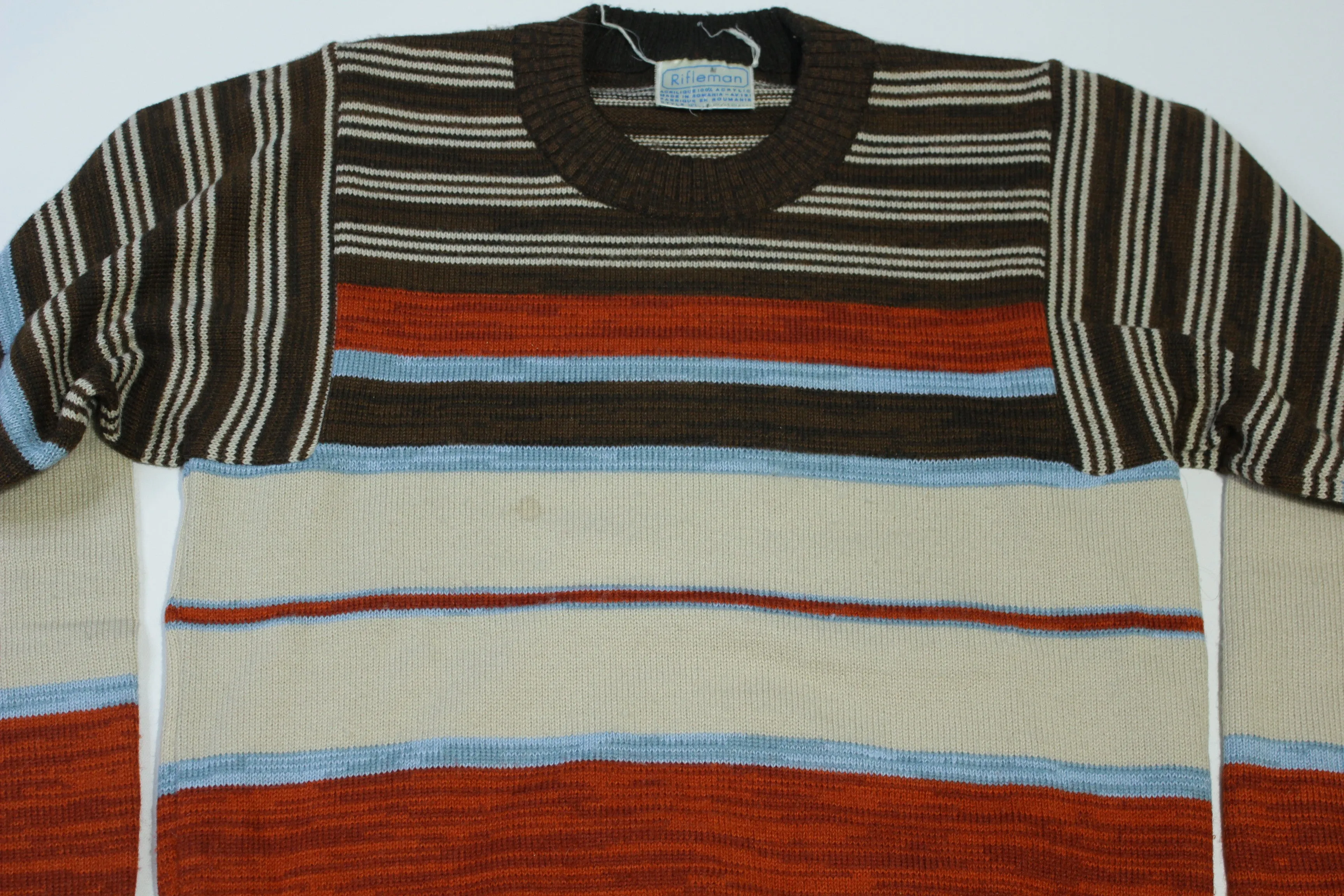 Rifleman Romanian Vintage 80's Striped Waver Ski Sweater