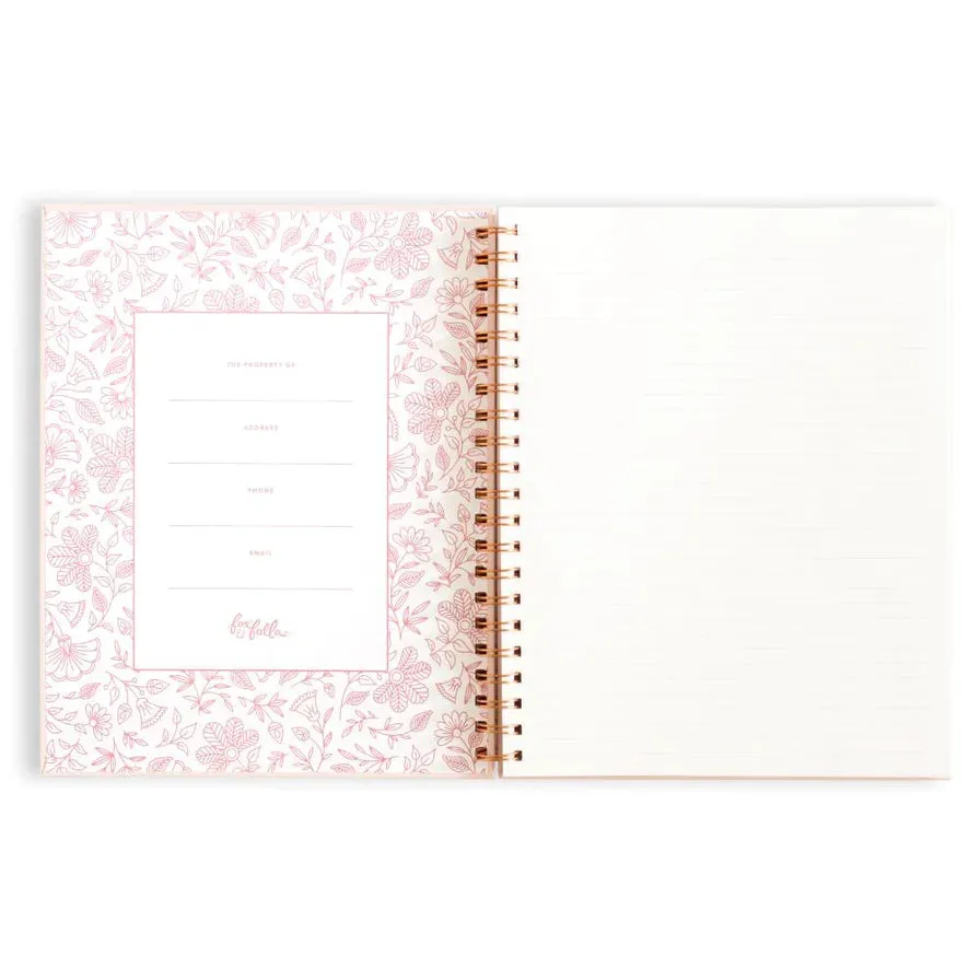 Rose Quartz Large Spiral Notebook