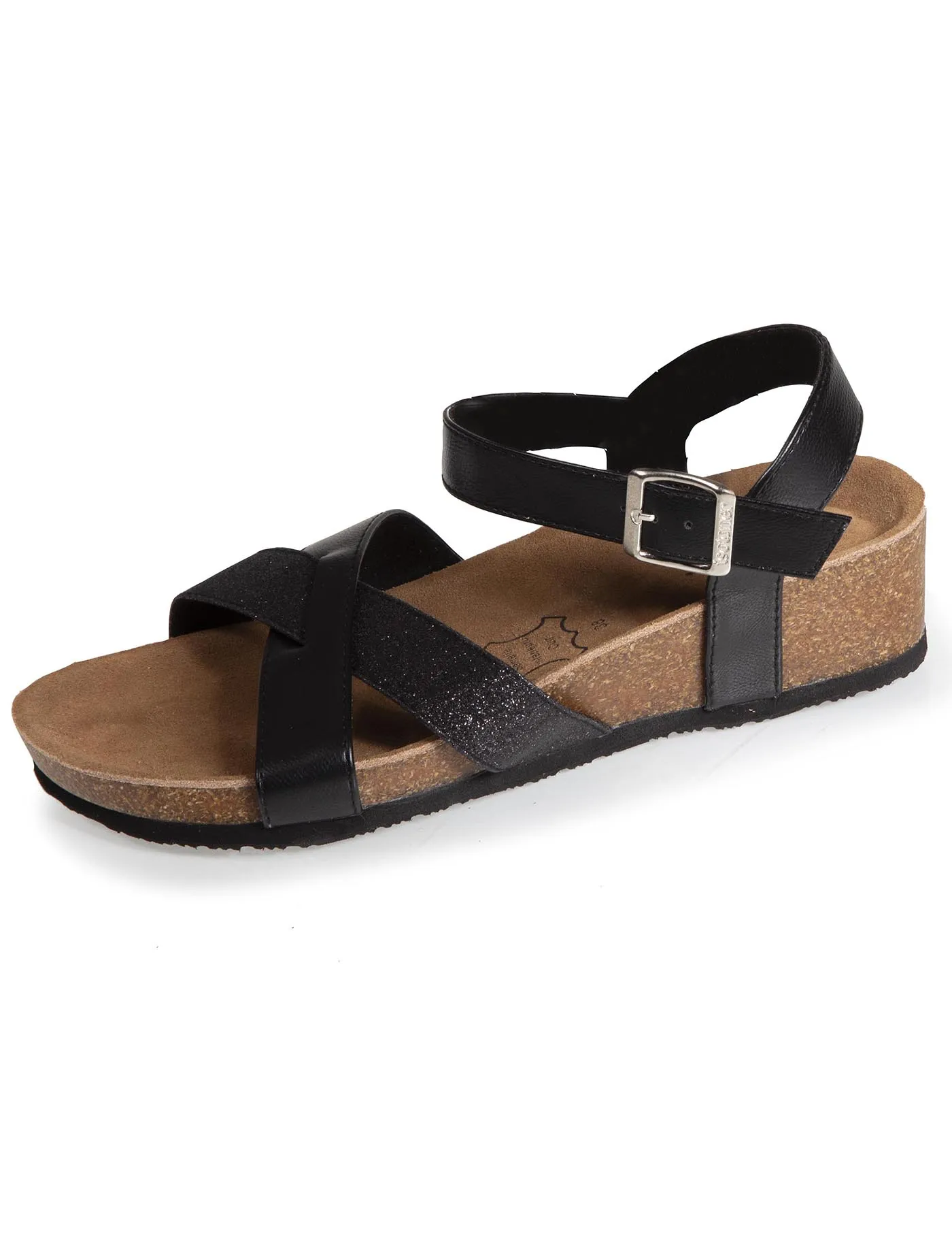 Sandales Femme multi bride à talon Noir