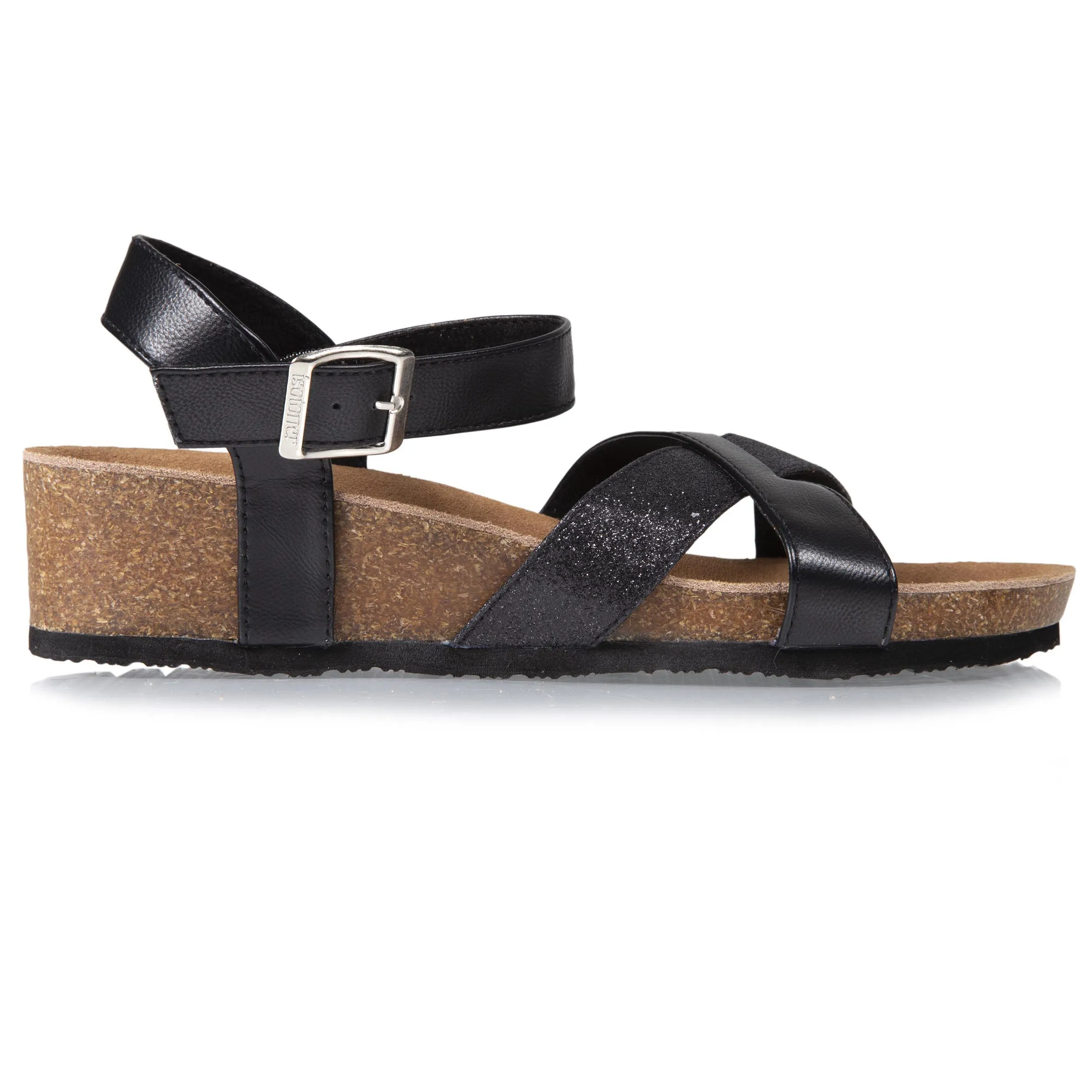 Sandales Femme multi bride à talon Noir