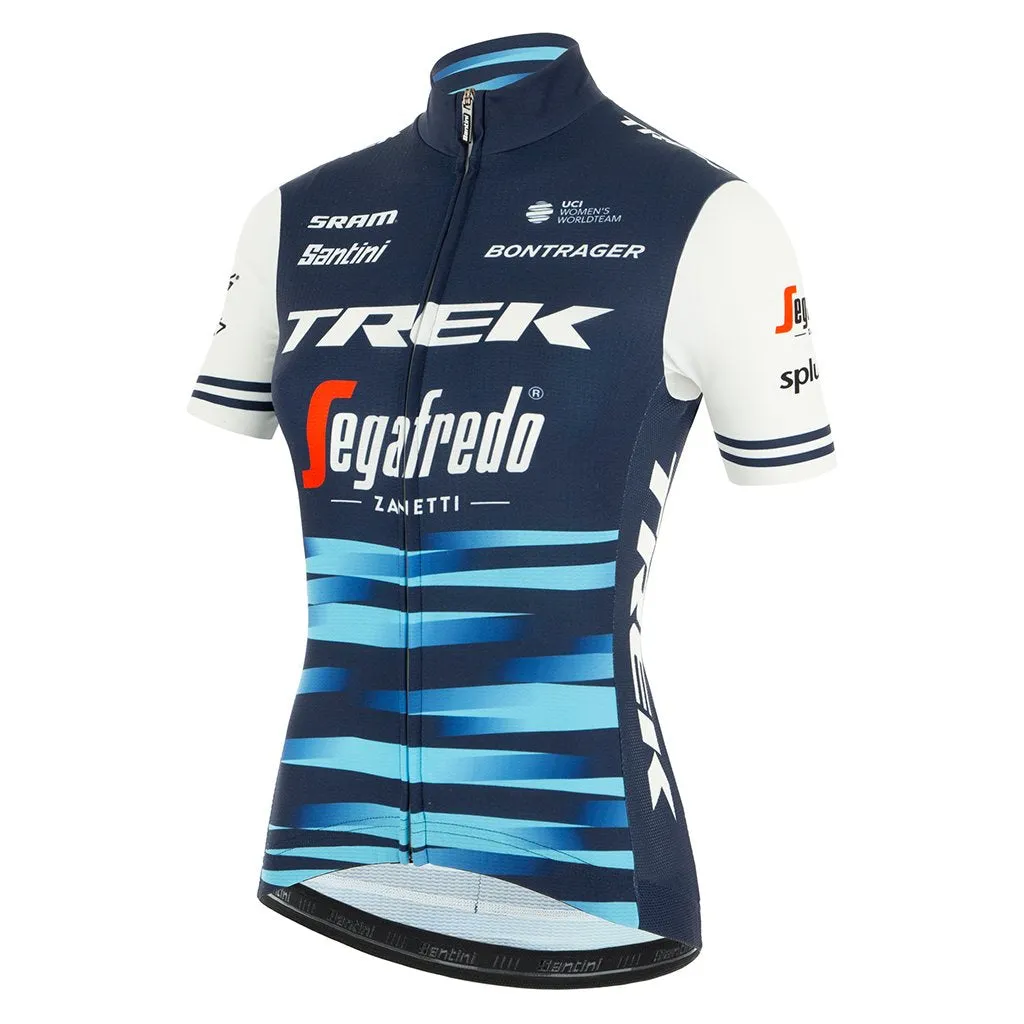 Santini Womens Trek - Segafredo Fan Line Jersey - Light Blue