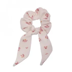 Scrunchie With Tail Muslin Flowers