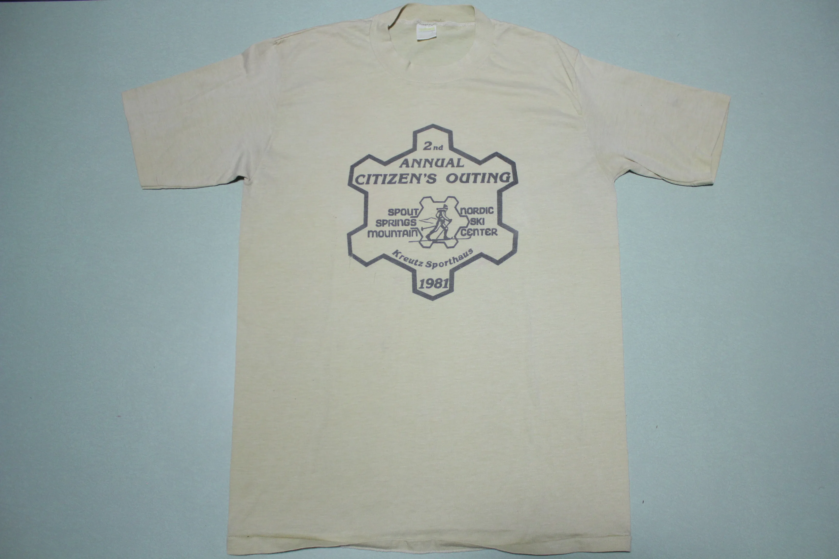 Spout Springs Mt. Nordic Ski Vintage 1981 Single Stitch T-Shirt