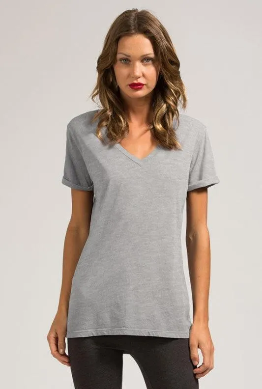 Staple Tee w/ Roll Sleeves - Heather Grey