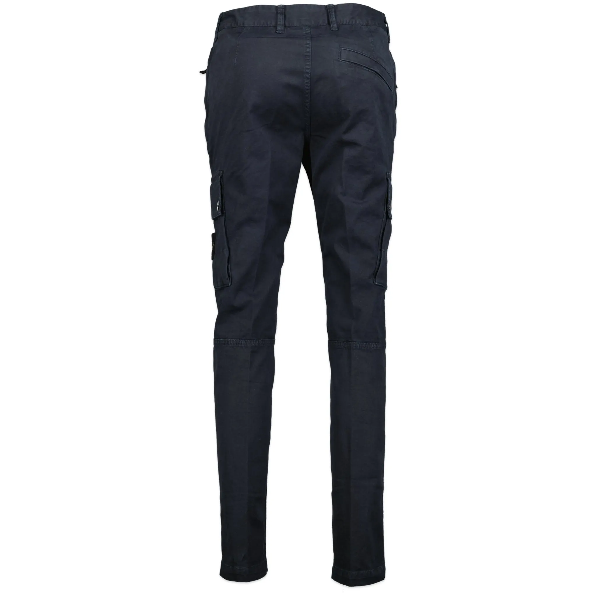 Stone Island Badge Cotton Cargo Trousers Navy