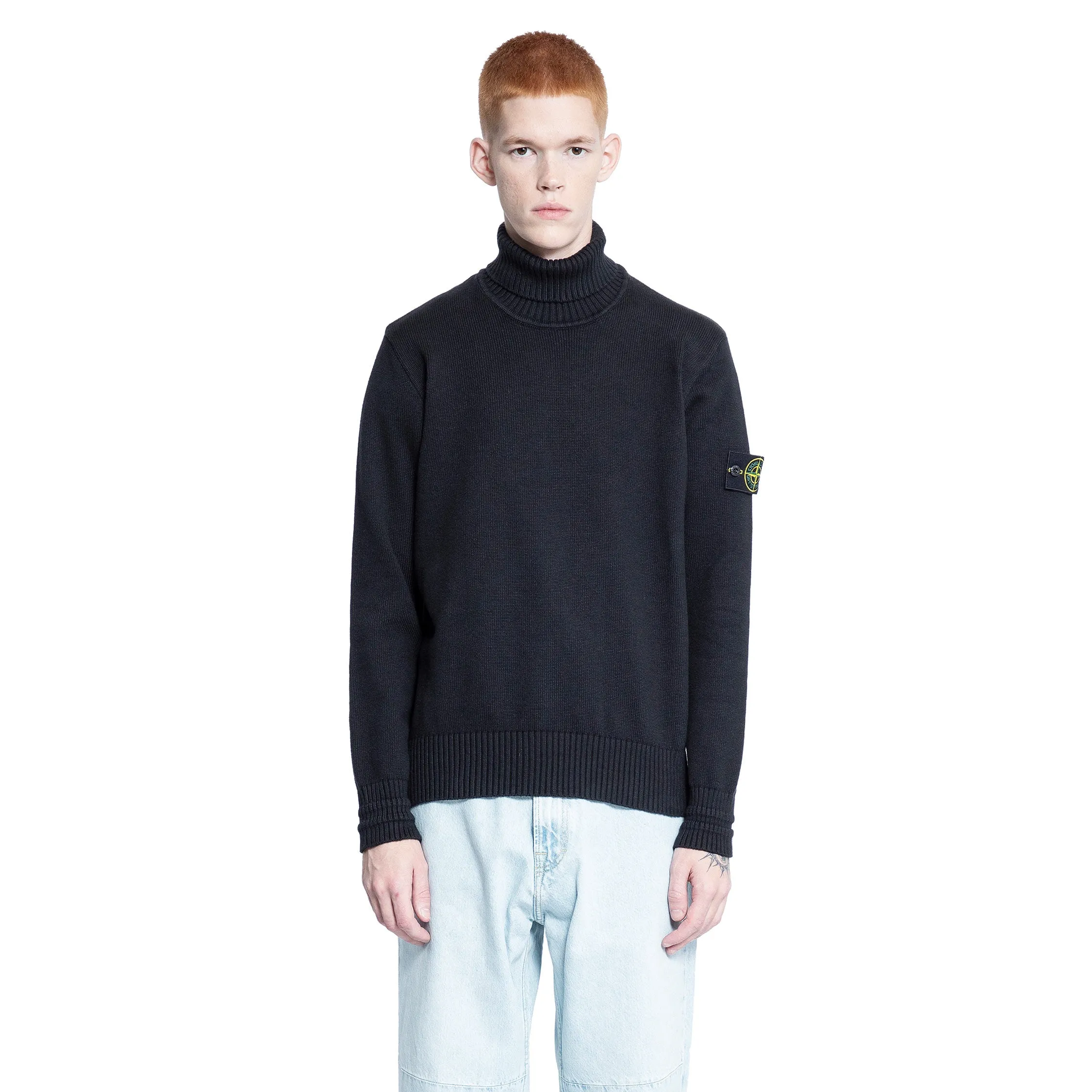 STONE ISLAND MAN BLACK KNITWEAR