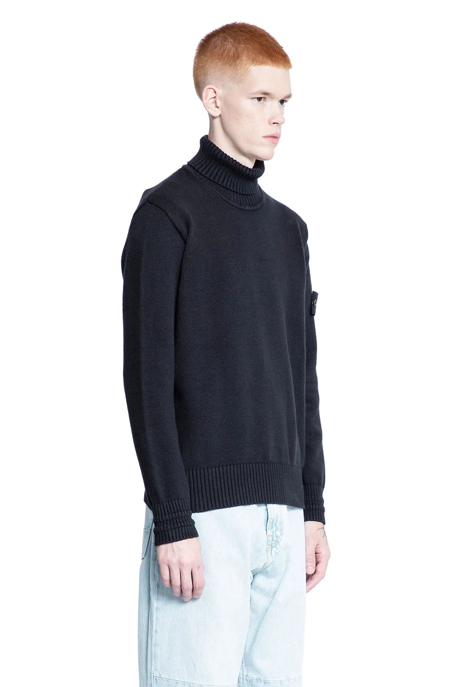 STONE ISLAND MAN BLACK KNITWEAR