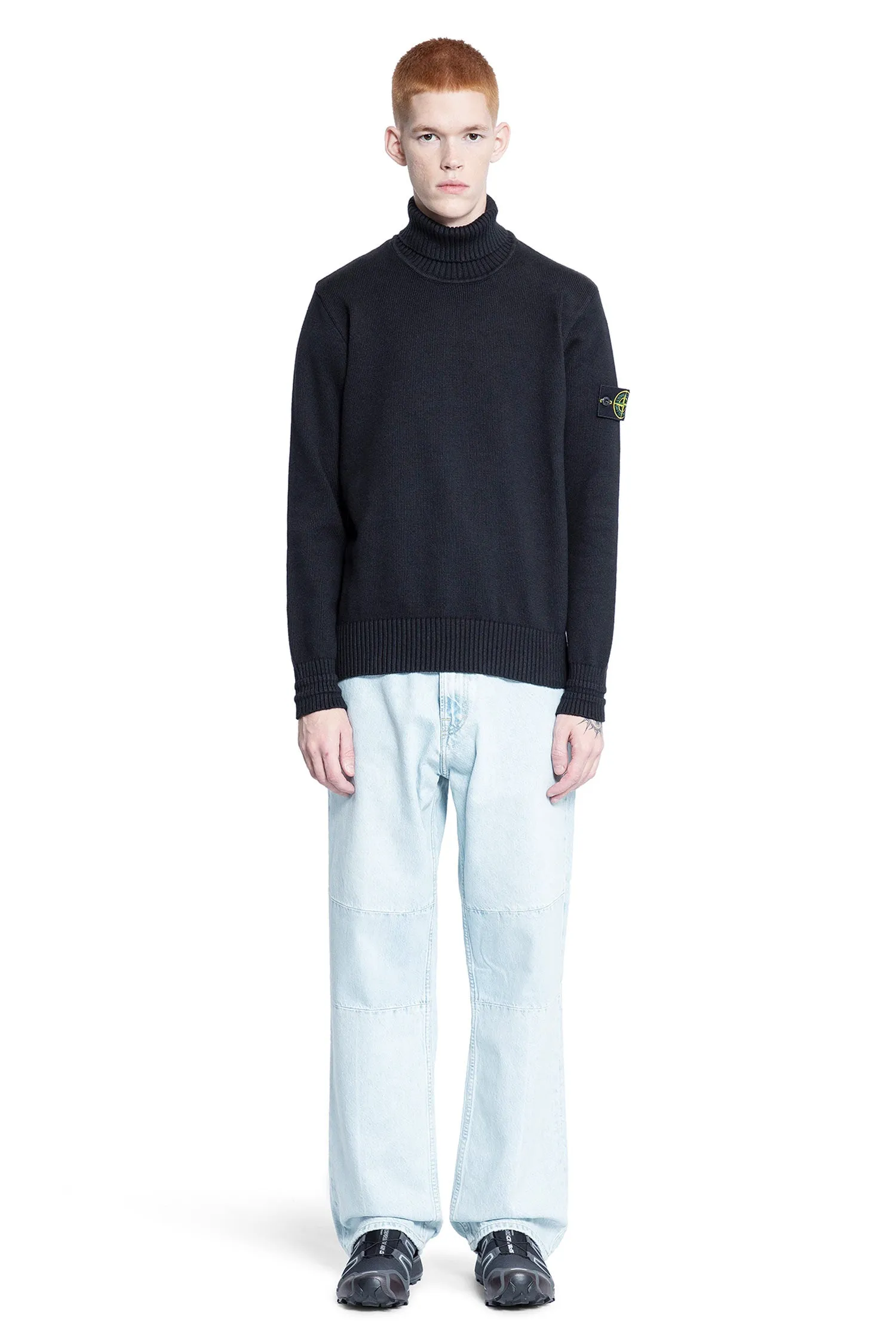 STONE ISLAND MAN BLACK KNITWEAR