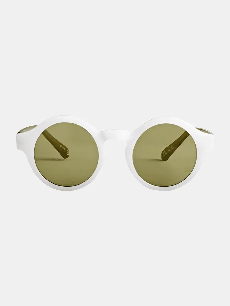 Szade Lazenby Sunglasses - Bleach White / Charred Olive / Caper