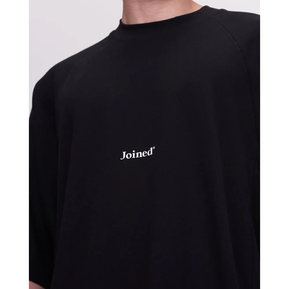 TEAMJOINED JOINED RAGLAN EXTRA OVERSIZED CREW-BLACK