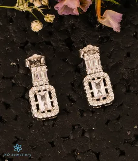 The Classic Baguette Silver Earrings