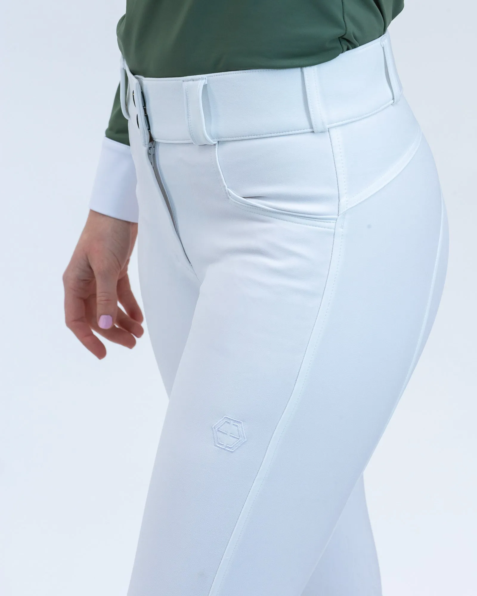 The Finley Knee-Patch Breech in Classic White