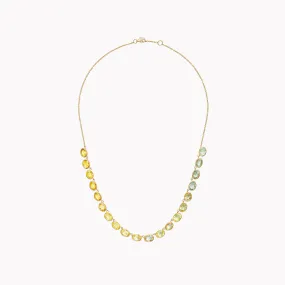 The Lena East-West Ombre Sapphire Necklace