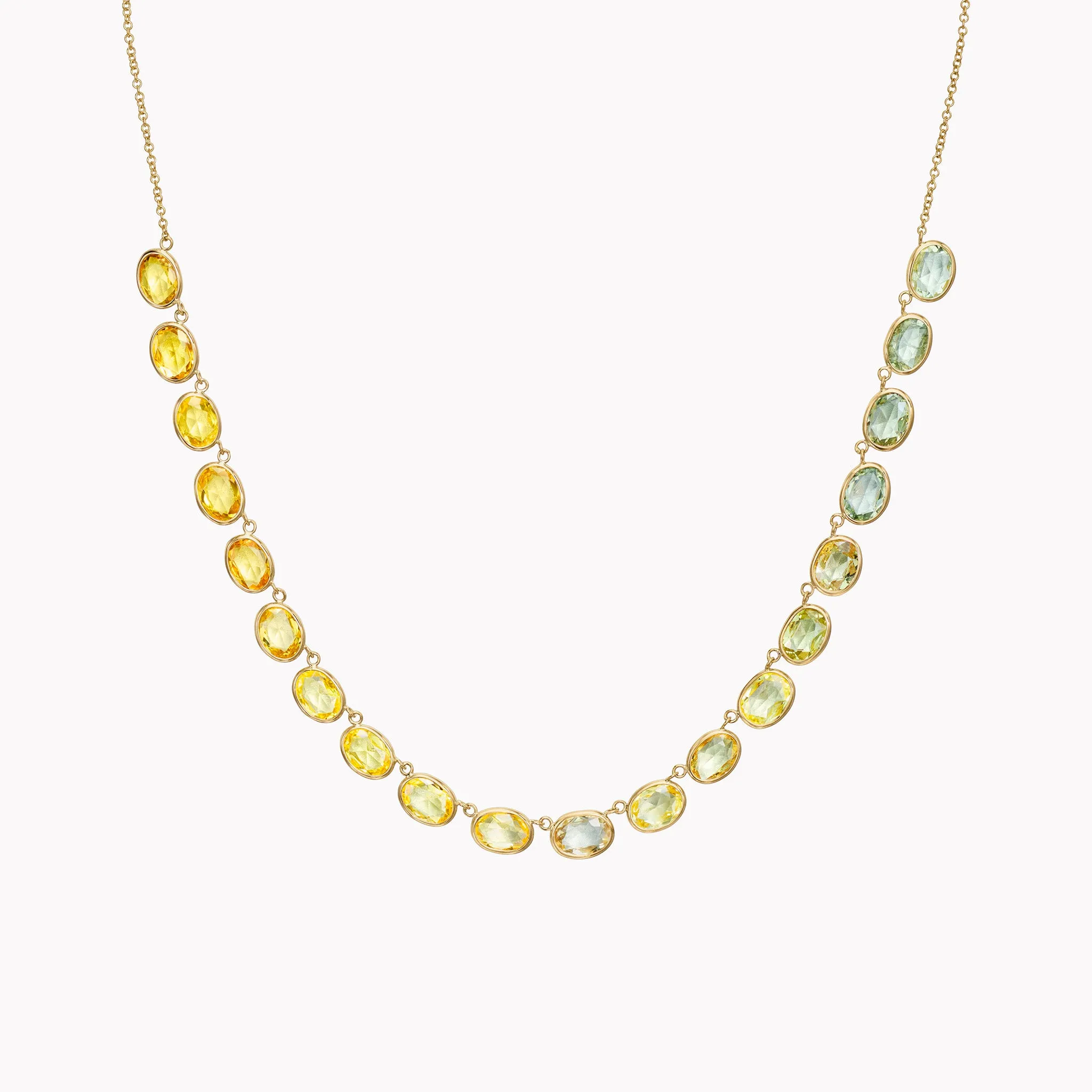 The Lena East-West Ombre Sapphire Necklace