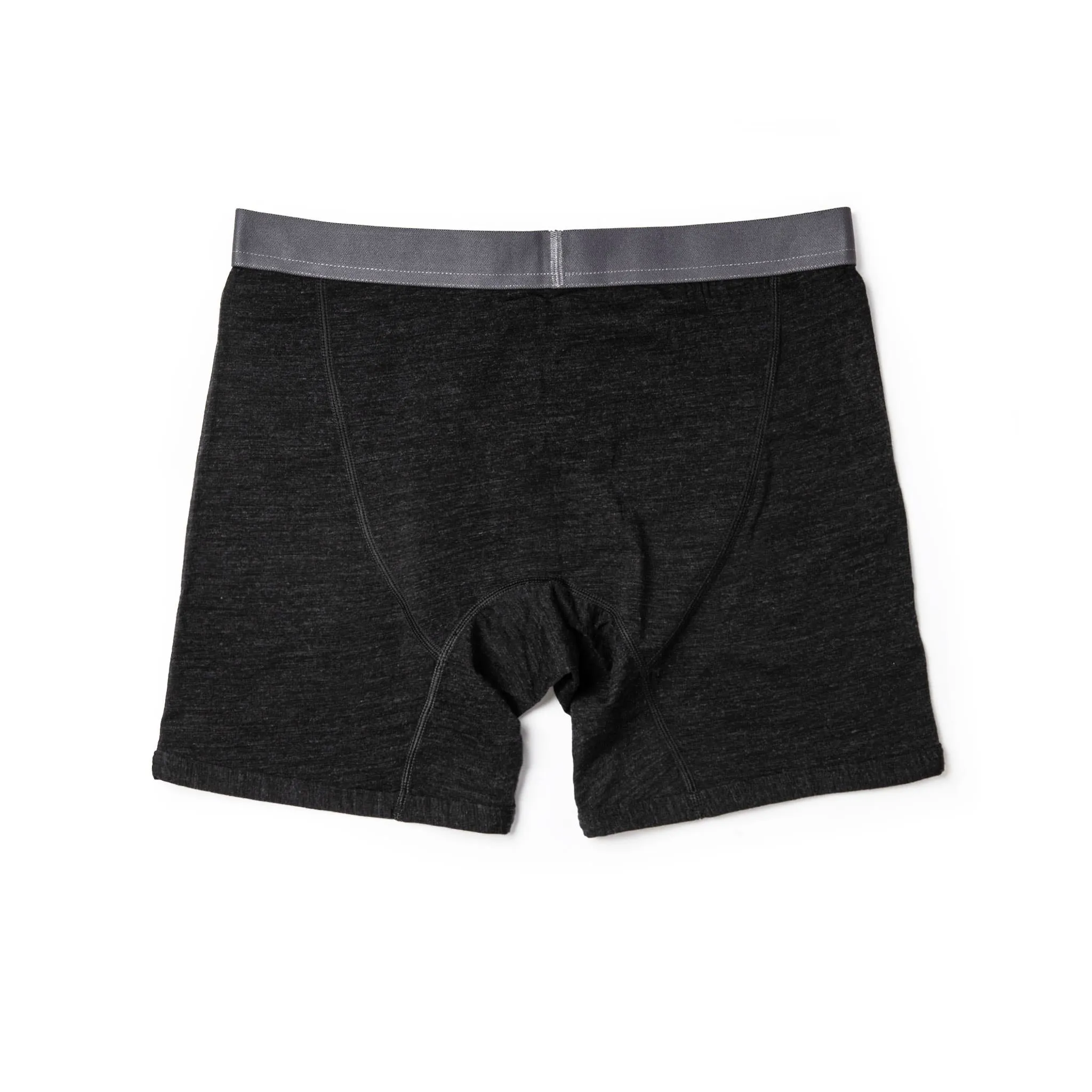 The Merino Boxer in Heather Black