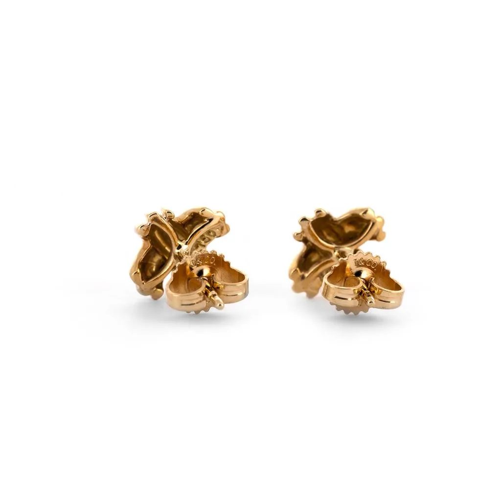 Tiffany & Co. Signature 'X' Stud Earrings, 8mm - Yellow Gold