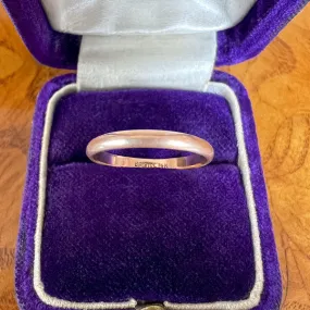 Vintage Half Round Wedding Band Ring