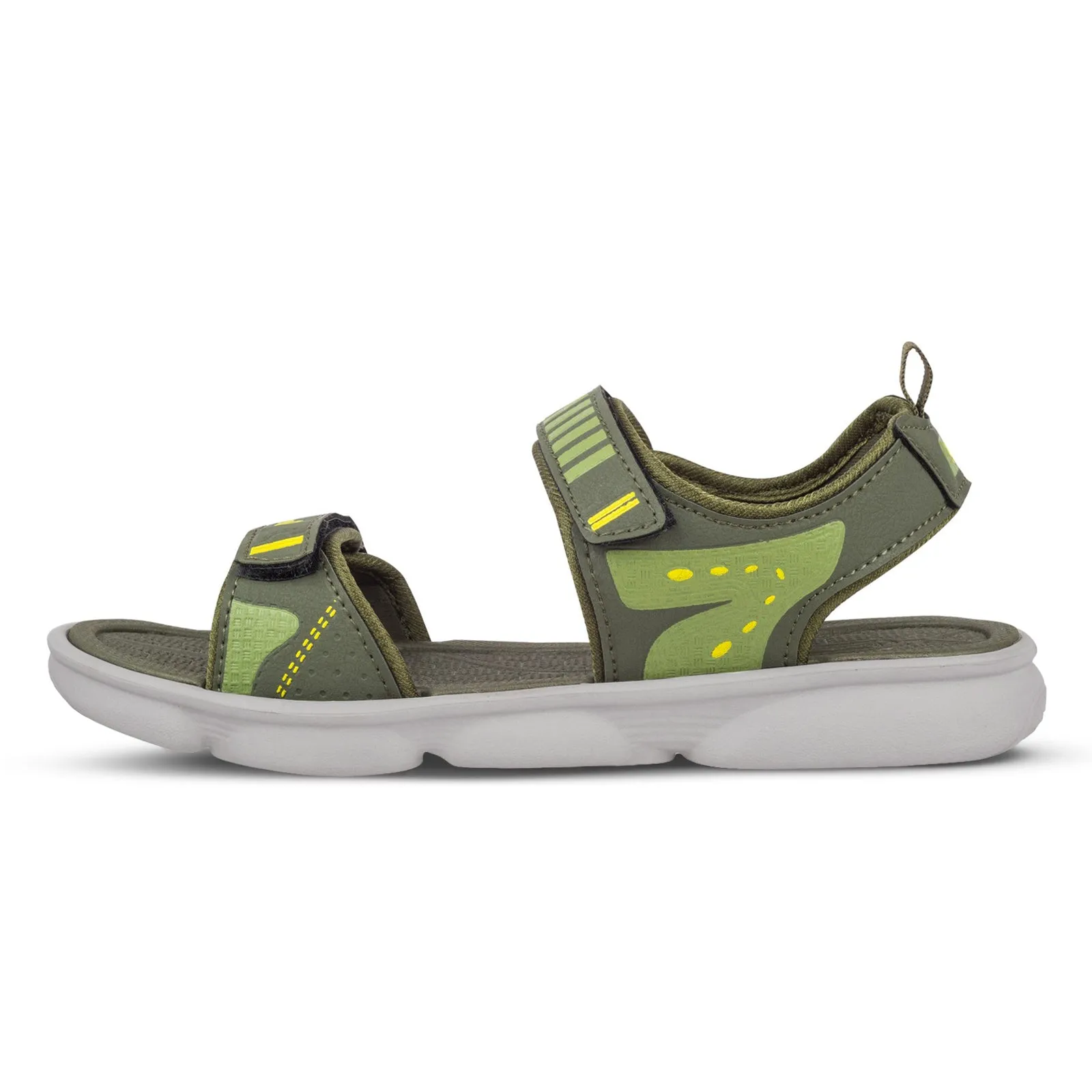 Walkaroo Boys Strappy Floater Sandals  - WC4376 Olive Green