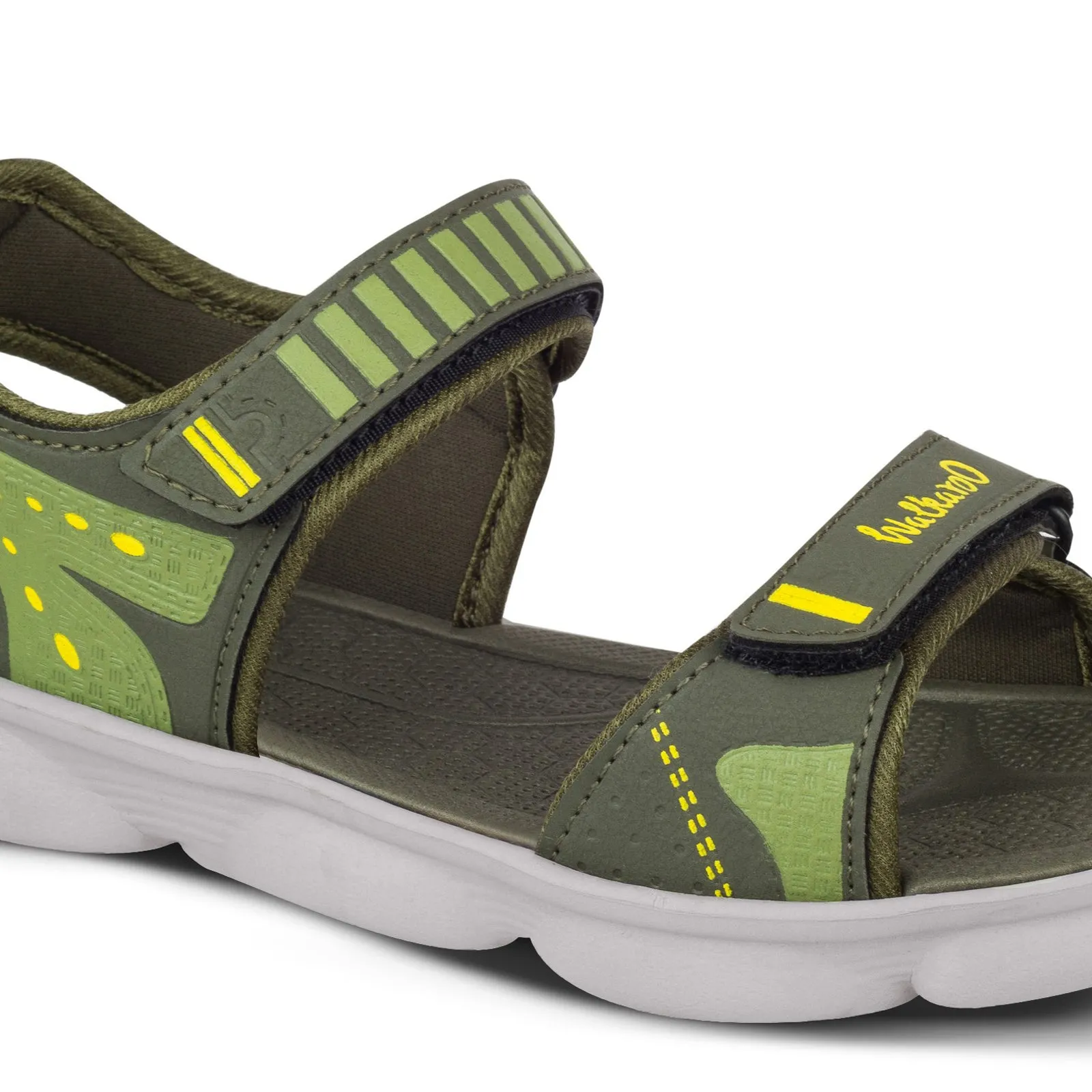 Walkaroo Boys Strappy Floater Sandals  - WC4376 Olive Green